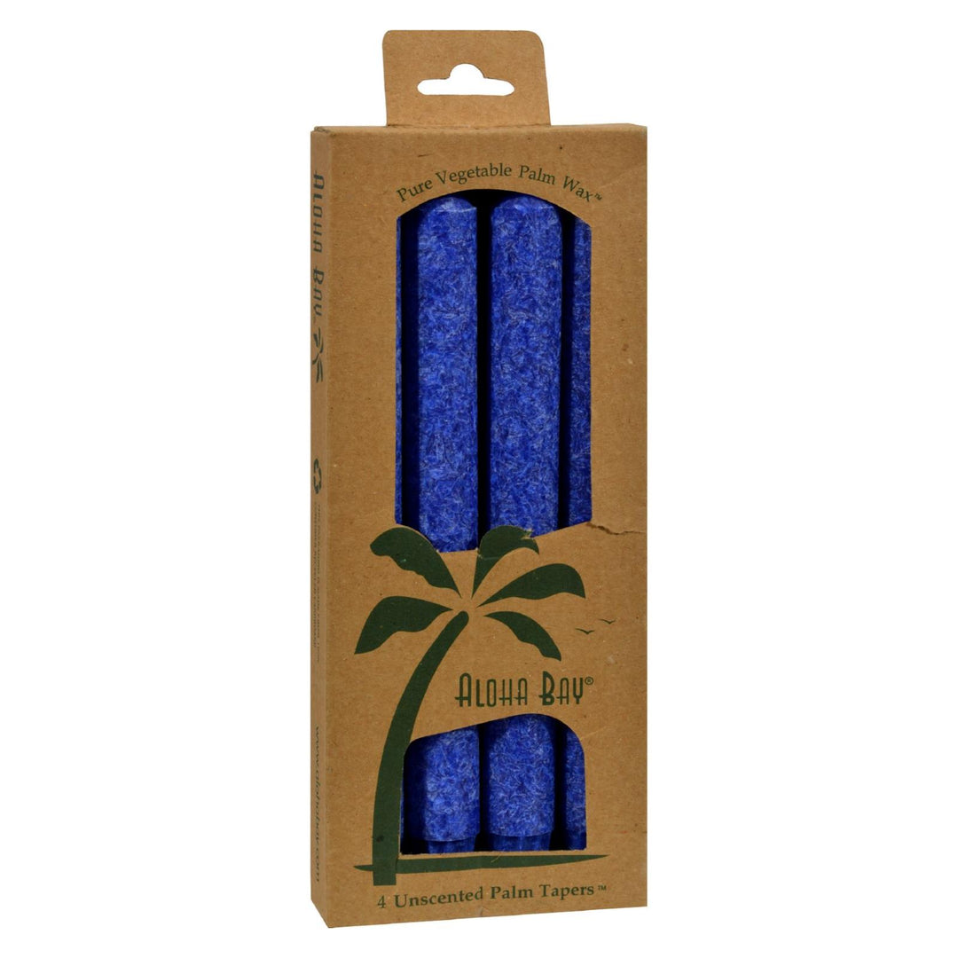 Aloha Bay - Palm Tapers - Royal Blue - 4 Candles - Maras Green